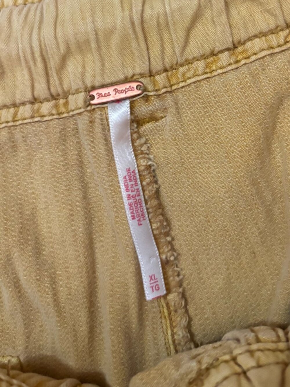 Free People Tahiti Pull On Cargo Pants in Yellow - Picture 5 of 7